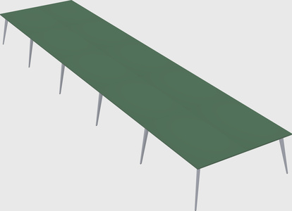 Shared rectangular office desk system