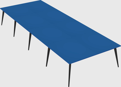 Shared rectangular office desk system