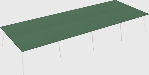 Shared rectangular office desk system
