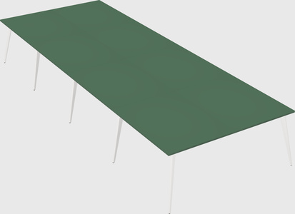 Shared rectangular office desk system