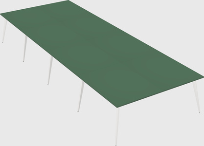 Shared rectangular office desk system