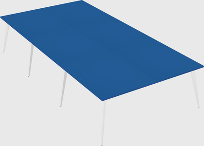 Shared rectangular office desk system