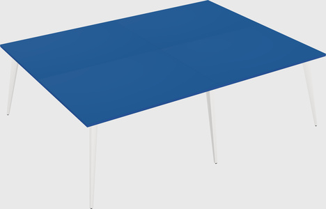 Shared rectangular office desk system