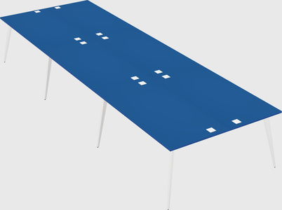 Shared rectangular office desk system