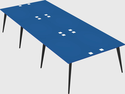 Shared rectangular office desk system
