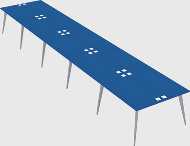 Shared rectangular office desk system