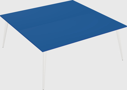 Shared rectangular office desk system