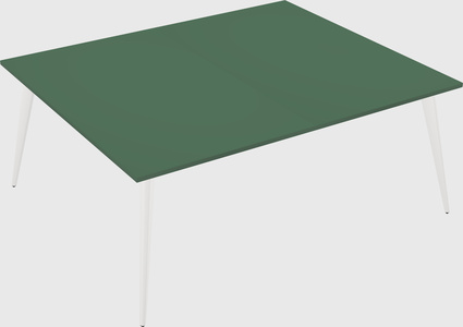 Shared rectangular office desk system