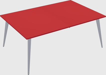 Shared rectangular office desk system