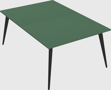 Shared rectangular office desk system
