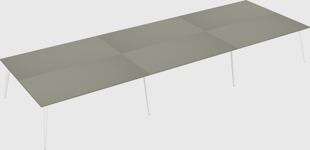 Shared rectangular office desk system