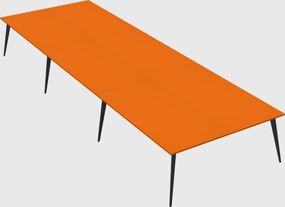 Shared rectangular office desk system
