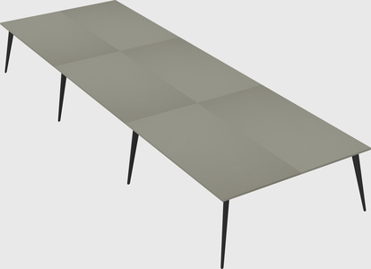 Shared rectangular office desk system