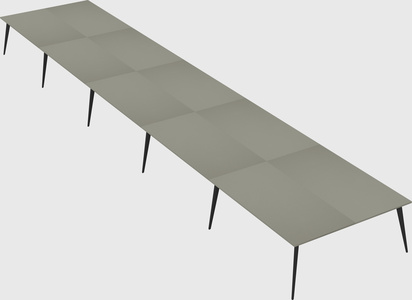Shared rectangular office desk system