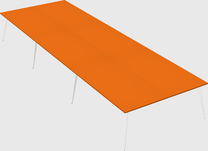 Shared rectangular office desk system