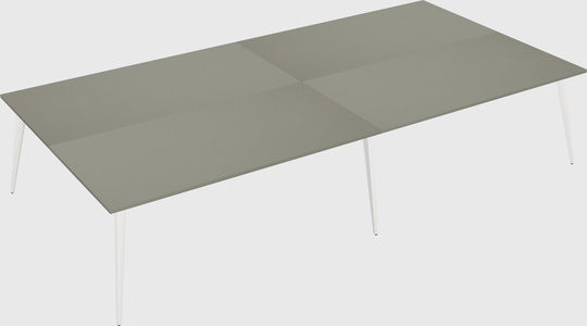 Shared rectangular office desk system