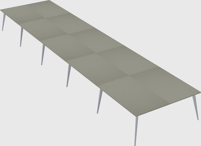 Shared rectangular office desk system