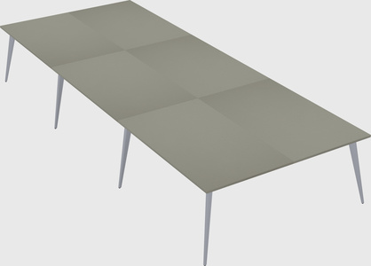 Shared rectangular office desk system