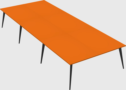 Shared rectangular office desk system