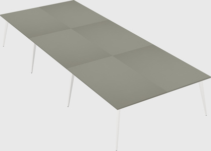 Shared rectangular office desk system