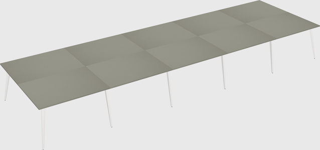 Shared rectangular office desk system