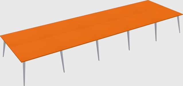 Shared rectangular office desk system