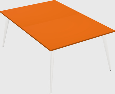 Shared rectangular office desk system