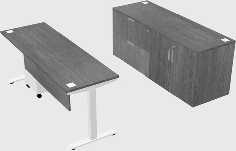 Height-adjustable desk - commercial grade