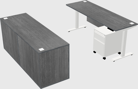 Height-adjustable desk - commercial grade