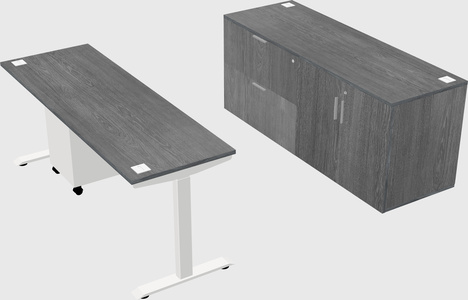 Height-adjustable desk - commercial grade