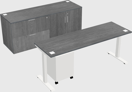Height-adjustable desk - commercial grade