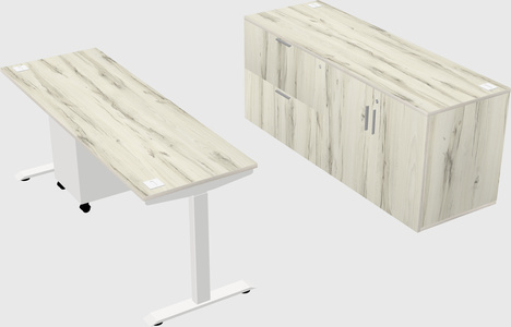 Height-adjustable desk - commercial grade