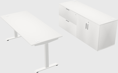 Height-adjustable desk - commercial grade