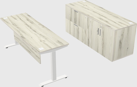 Height-adjustable desk - commercial grade