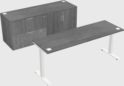 Height-adjustable desk - commercial grade