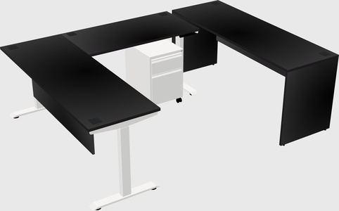Height-adjustable desk - commercial grade