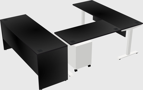 Height-adjustable desk - commercial grade