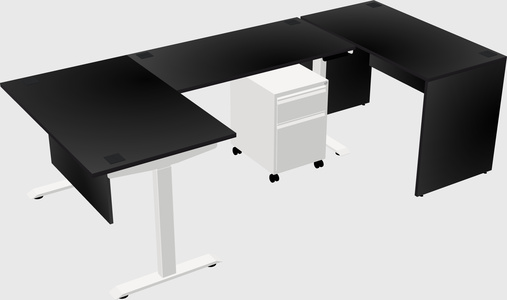 Height-adjustable desk - commercial grade