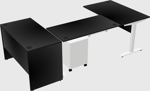 Height-adjustable desk - commercial grade