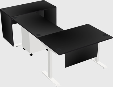 Height-adjustable desk - commercial grade