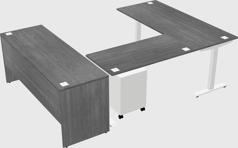 Height-adjustable desk - commercial grade