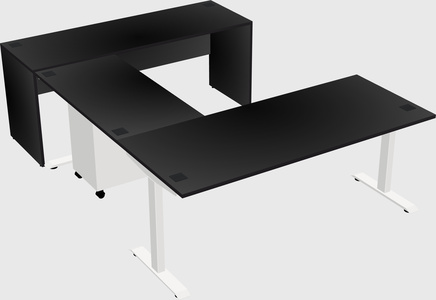 Height-adjustable desk - commercial grade