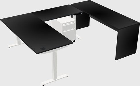 Height-adjustable desk - commercial grade