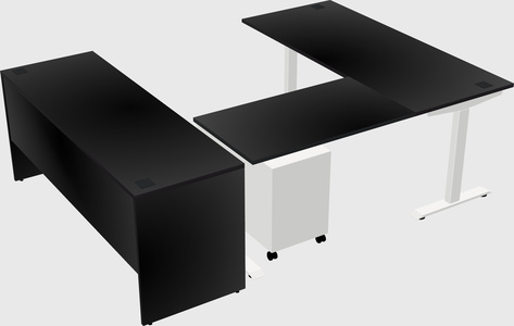 Height-adjustable desk - commercial grade