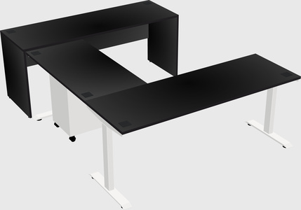 Height-adjustable desk - commercial grade