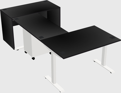 Height-adjustable desk - commercial grade