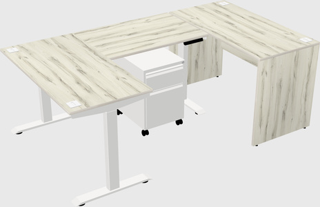 Height-adjustable desk - commercial grade