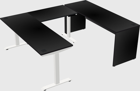 Height-adjustable desk - commercial grade