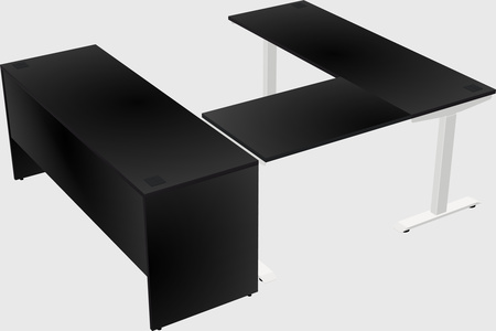 Height-adjustable desk - commercial grade