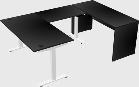 Height-adjustable desk - commercial grade